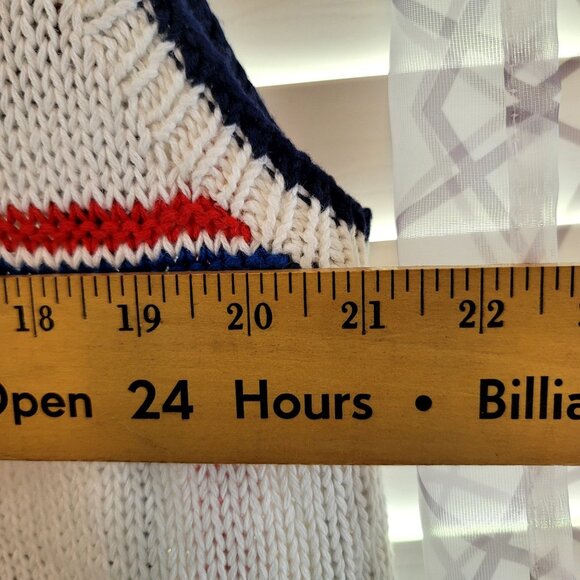 Heirloom Hand-Knit Golf Sweater Vest Medium Cardigan Retro Vintage Deadstock New - Picture 11 of 12